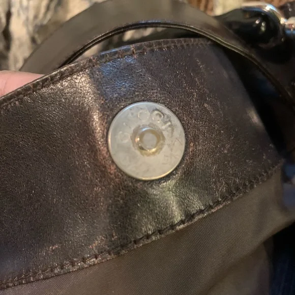 Authentic Gucci Bamboo 2way nylon shoulder bag - Picture 10 of 14